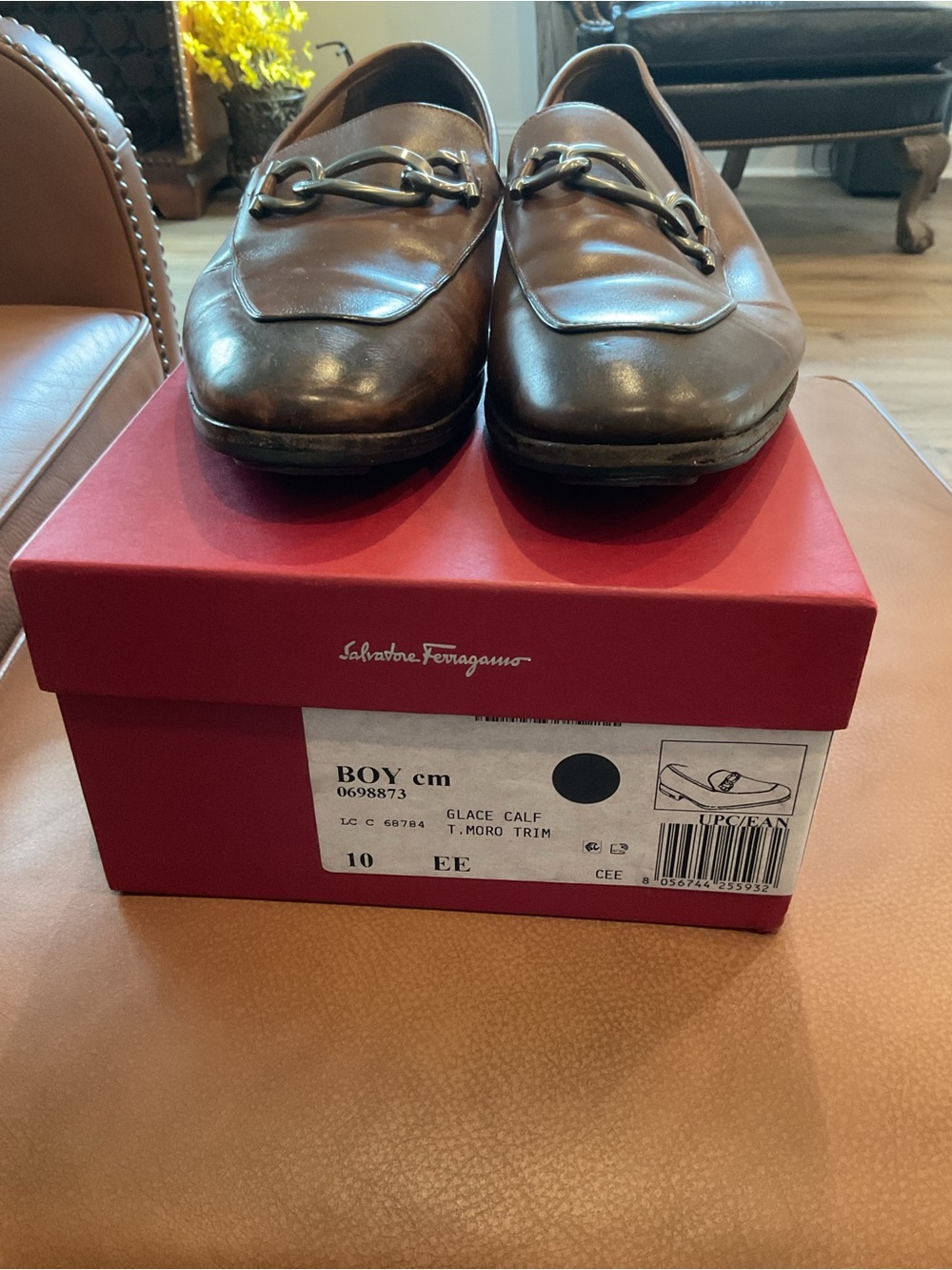 Salvatore Ferragamo Brown Leather Bit-Detail Loafers